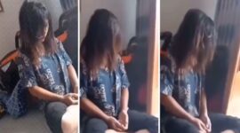 Sang adik yang selingkuh dengan suami kakaknya sendiri hanya tertunduk dan diam (Tangkapan Layar Video/Kolase).