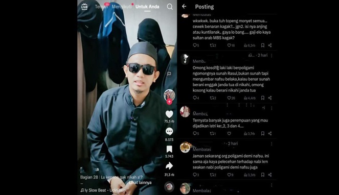 Heboh, Pria Beristri 4 Ajak Poligami Sebut Indonesia Banyak Janda