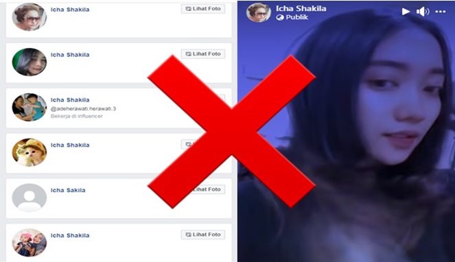 Akun Icha Shakila palsu bertebaran di facebook