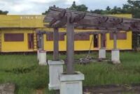 Bangunan di Pantai Tope Jawa, Takalar