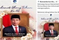 Unggahan Belasungkawa Jokowi dari Kemenkominfo di Media Sosial/Kolase