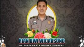 Almarhum Briptu Rian Dwi Wicaksono meninggal dunia usai menjalani perawatandi RSUD Kota Mojokerto