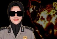 Polwan di Kota Mojokerto Briptu FN bakar hidup-hidup suami, Briptu RDW (Foto Ilustrasi/Kolase)
