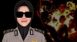 Polwan di Kota Mojokerto Briptu FN bakar hidup-hidup suami, Briptu RDW (Foto Ilustrasi/Kolase)