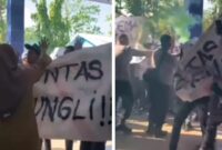 Aksi Demo Siswa SMAN 11 Makassar (Foto Kolase)