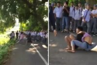 Tangkapan Layar Video Viral Dua Pelajar di Jeneponto Duel