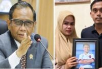 Foto Kolase Mahfud dan Keluarga Afif Maulana