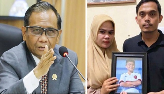 Foto Kolase Mahfud dan Keluarga Afif Maulana