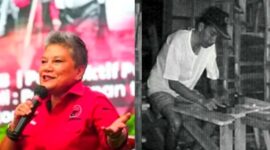 Ketua DPP PDIP, Ribka Tjiptaning dan foto Lawas Jokowi saat Bergelut dengan Usaha Mebel (Kolase)