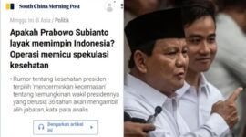 Tangkapan Layar Media Asing menyoroti kondisi kesehatan Prabowo yang memprediksi Gibran yang akan mengambil alih (Foto Kolase)