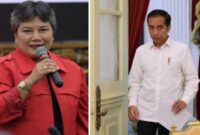 Ketua DPP PDIP, Ribka Tjiptaning dan Presiden Jokowi (Foto Kolase)