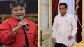 Ketua DPP PDIP, Ribka Tjiptaning dan Presiden Jokowi (Foto Kolase)