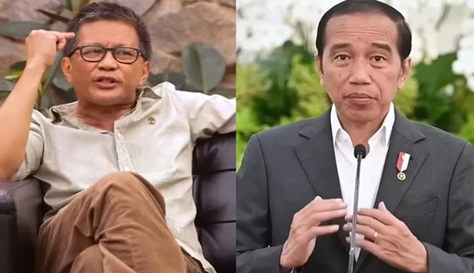 Rocky Gerung dan Jokowi (Foto Kolase)