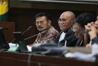 Syahrul Yasin Limpo (SYL) saat menjalani sidang (Ist)