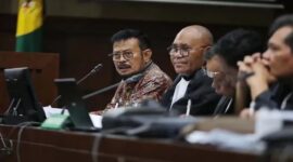 Syahrul Yasin Limpo (SYL) saat menjalani sidang (Ist)