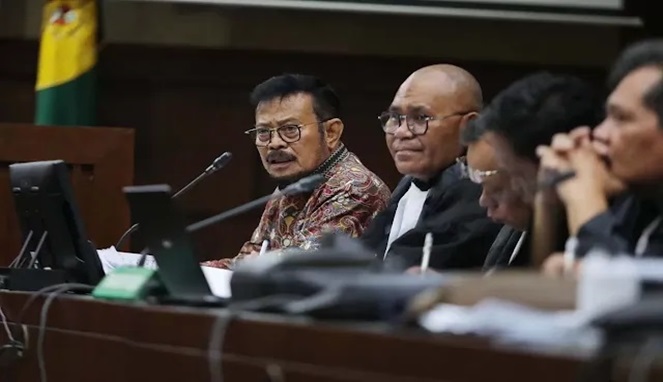 Syahrul Yasin Limpo (SYL) saat menjalani sidang (Ist)