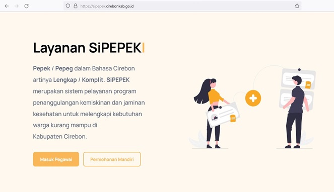 Tangkalapan Layar Aplikasi Buatan Pemerintah Sipepek
