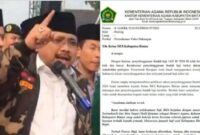 Menag Yaqut danSurat Kemenag Permohonan Bintan (Foto Kolase)