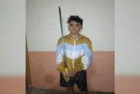 Foto Afif Maulana Memegang Pedang (Ist)