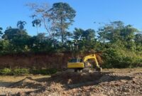 Aktivitas Ekskavator di Tambang Ilegal Pancana