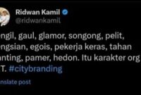 Tangkapan Layar Cuitan Lama Ridwan Kamil di Twitter