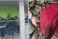 Lokasi penemuan jasad perempuan dalam koper merah yang kini dipasangi garis polisi (Foto Kolase)