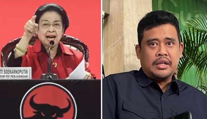 Ketua Umum PDIP, Megawati Soekarnoputri dan menantu Jokowi Bobby Nasution (Foto Kolase)