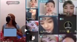 Tangkapan layar video perempuan inisial F yang Pamer Payudara di Live TikTok