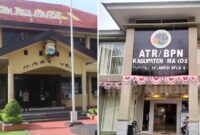 Kantor Polres Maros dan ATR/BPN Maros (Foto Kolase/Ist)