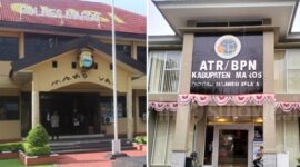 Kantor Polres Maros dan ATR/BPN Maros (Foto Kolase/Ist)