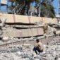 Puing-puing gedung sekolah Mustafa Hafez yang menjadi tempat penampungan bagi warga Palestina dihancurkan oleh Israel (Foto AFP)