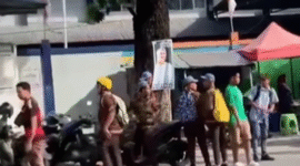 Tangkapan layar video  penyerangan di SMA 16 Makassar. (Foto Istimewa)