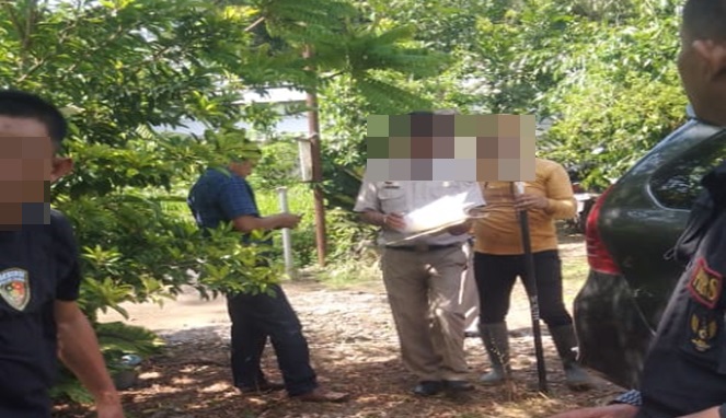 Foto ini diambil pada 24 Oktober 2022, diduga merupakan proses pengembalian batas tanah (Dokumentasi, BS)