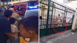 Foto Kolase : Sarniaty Diamankan Polisi dan Ibu Kandung Terkapar Usai Diparangi Anak Kandung