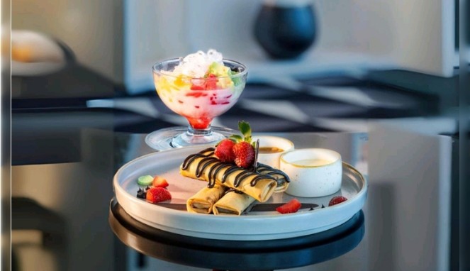 Es Campur dan Chocolate Banana Swiss Belinn Panakkukang Makassar