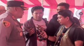 Kapolres Barru, AKBP Dodik Susianto, saat diwawancari awak media 