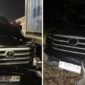 Foto Kolase : Mobil Land Cruiser yang dikemudikan Owner Pallubasa Serigala hancur dan merenggut nyawa istri dan anak