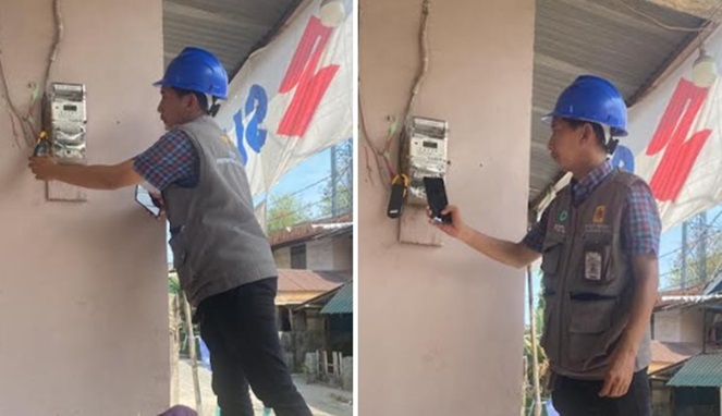 Petugas PLN Makassar Utara Cabut Listri Pedagang Es Krim
