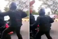 Foto Kolase Paspampres Jatuh dari Motor (Ist)