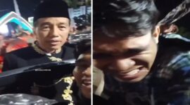 Foto Kolase : Pemuda selfie dengan Jokowi dan menjadi korban pemukulan dari Paspampres