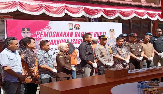 Polres Pelabuhan Makassar Musnahkan 6,7 Kg Sabu Senilai Rp6,7 Miliar, Selamatkan 3.000 Anak Bangsa (Ist)