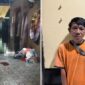 Foto Kolase : Video Penganiayaan Anak dan Pelaku Penganiayaan Anak Diamankan.
