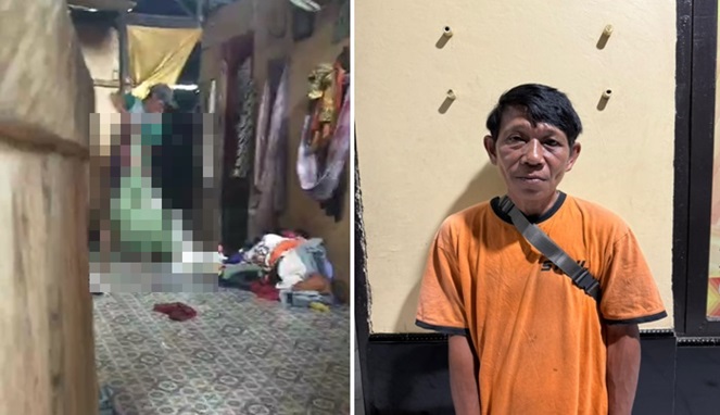 Foto Kolase : Video Penganiayaan Anak dan Pelaku Penganiayaan Anak Diamankan.