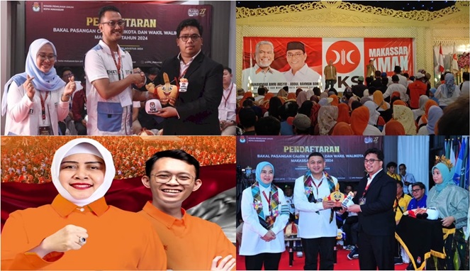 Foto Kolase Calon Wali Kota dan Wakil Wali Kota Makassar