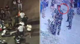 Foto Kolase : Kelompok geng motor dan Oknum TNI Todong Pistol