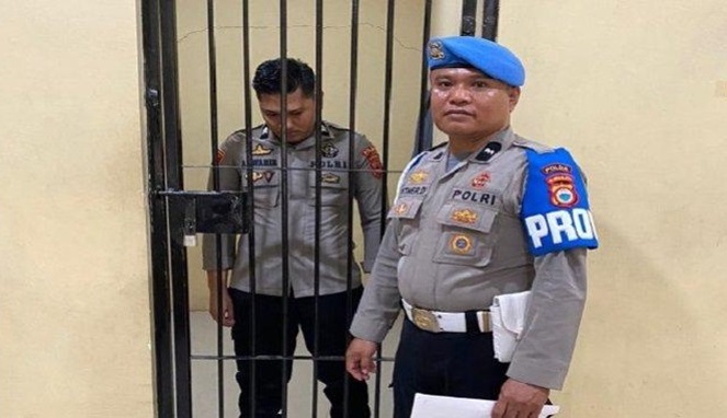 Oknum Polisi Briptu AL ditahan Propam Polda Sulsel (Ist)