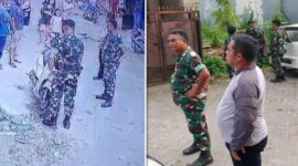 Tangkapan Laya Video : Foto Kolase, Oknum TNI yang juga merupakan adik kandung Menteri Pertanian, Andi Amran Sulaiman (Ist)