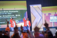 Danny Pomanto dan Azhar Arsyad (DIA) dalam debat Pilgub Sulsel 2024