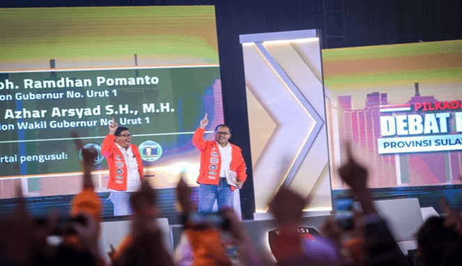Danny Pomanto dan Azhar Arsyad (DIA) dalam debat Pilgub Sulsel 2024