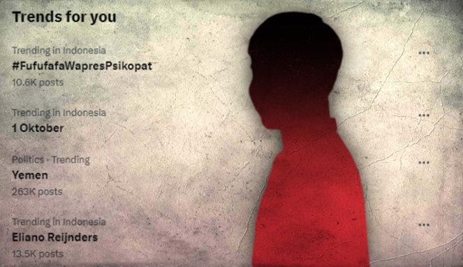 Trending in Indonesia #FufufafaWapresPsikopat